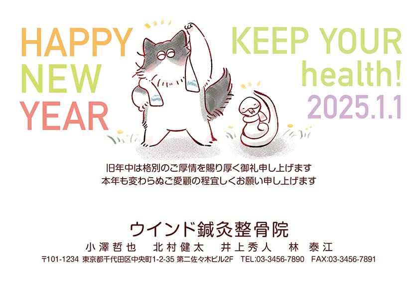 お医者さん向きの年賀状